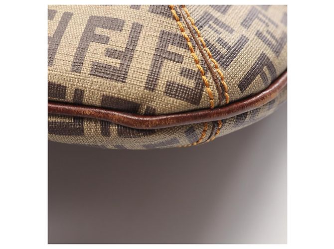 Borsa a tracolla Fendi Zucca Zucchino Marrone Nero Beige - vista 3