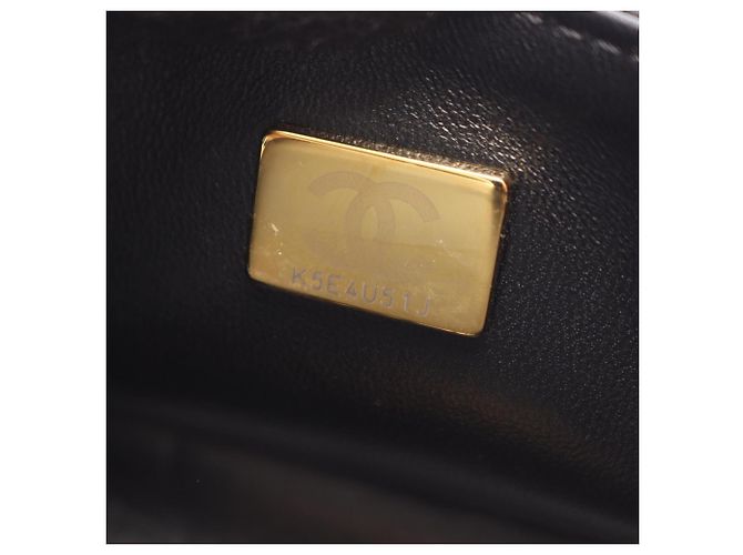 Borsa a tracolla Chanel Boy Mini Chevron V-stitch Nero - vista 5