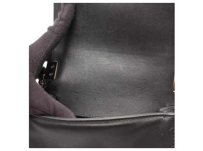 Borsa a tracolla Chanel Boy Mini Chevron V-stitch Nero - vista 6