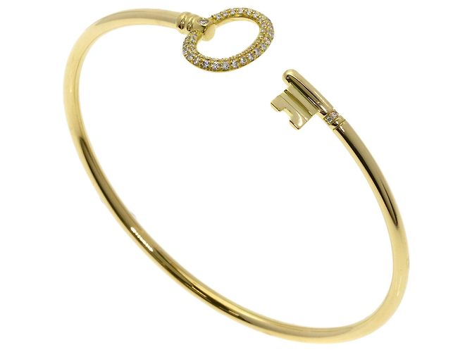 Pulsera rígida Tiffany & Co. de oro amarillo 18K con llave ovalada - vista 2