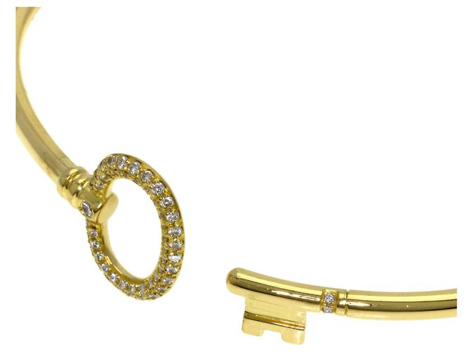 Pulsera rígida Tiffany & Co. de oro amarillo 18K con llave ovalada - vista 3
