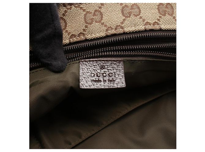 Gucci Webbing Line Tote Bag Brown Multiple colors Beige - view 4