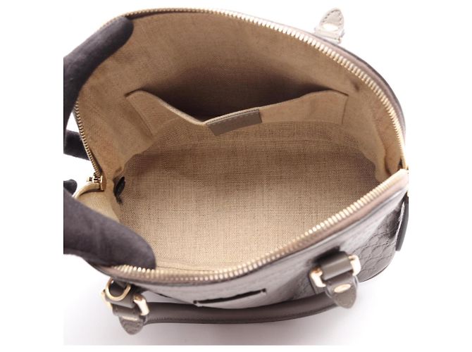 Borsa a mano Gucci Microguccissima in pelle grigia Marrone - vista 3