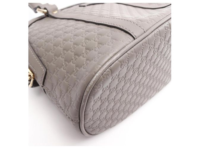 Borsa a mano Gucci Microguccissima in pelle grigia Marrone - vista 6