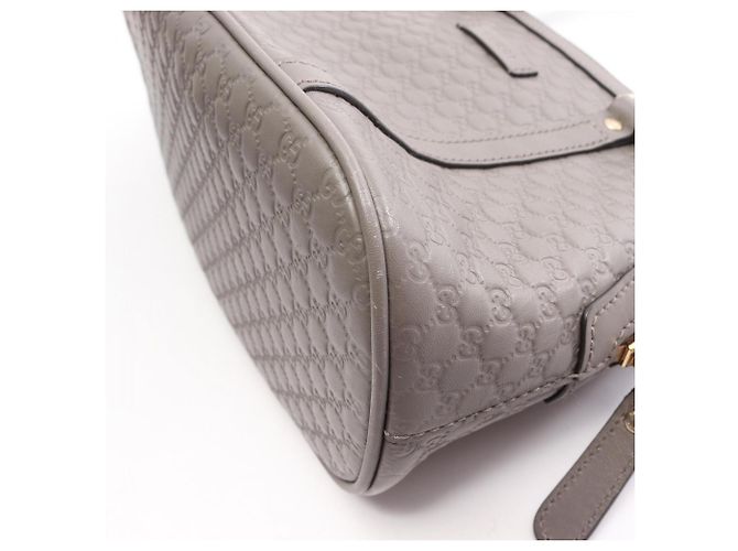 Borsa a mano Gucci Microguccissima in pelle grigia Marrone - vista 7