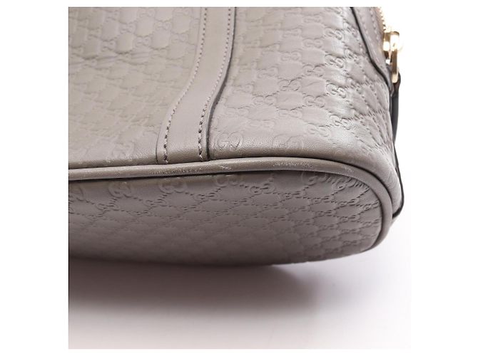 Borsa a mano Gucci Microguccissima in pelle grigia Marrone - vista 8