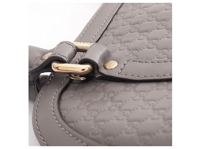 Borsa a mano Gucci Microguccissima in pelle grigia Marrone - vista 9