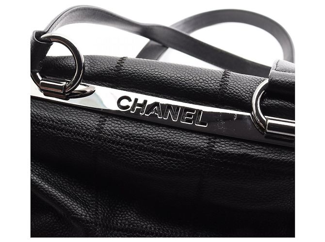 Borsa Tote Chanel Chocolate Bar Nero - vista 8