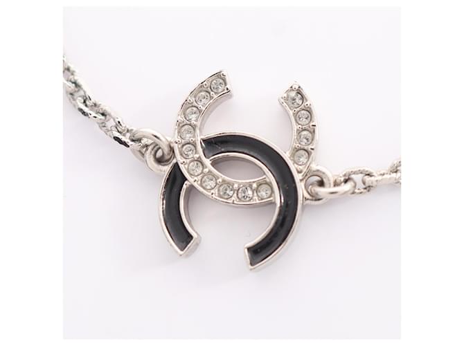 Bracciale con ciondolo Chanel Coco Mark Nero Argento - vista 2