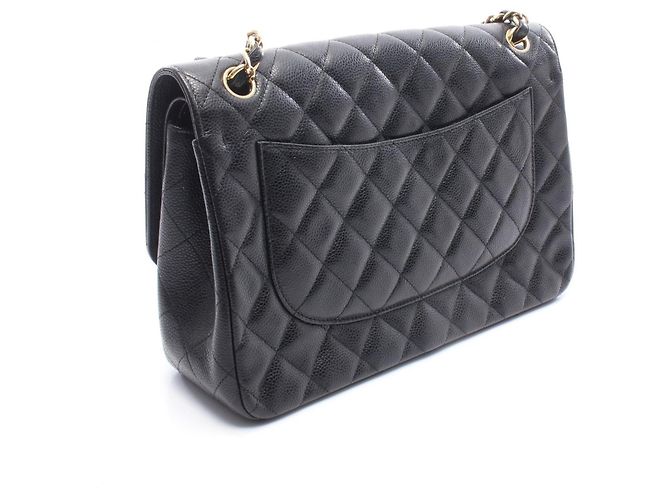 Chanel Large Matelassé Classic Double Flap Schultertasche Schwarz - Ansicht 2