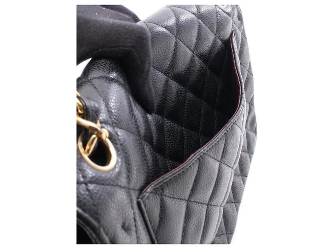 Chanel Large Matelassé Classic Double Flap Schultertasche Schwarz - Ansicht 6