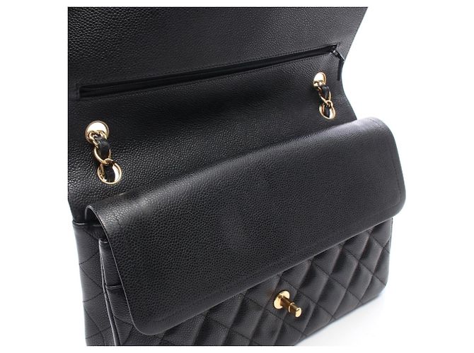 Chanel Large Matelassé Classic Double Flap Schultertasche Schwarz - Ansicht 7