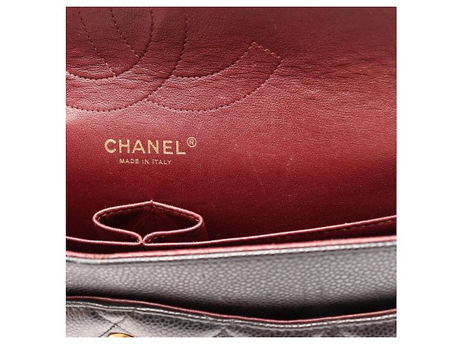 Borsa a tracolla Chanel Large Matelassé 30 Classic Double Flap Nero - vista 7