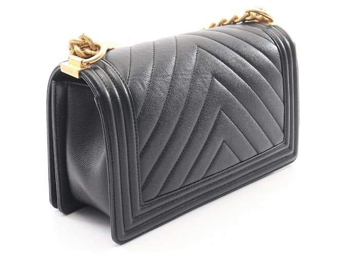 Borsa a tracolla Chanel Boy Chevron V-Stitch Nero - vista 2