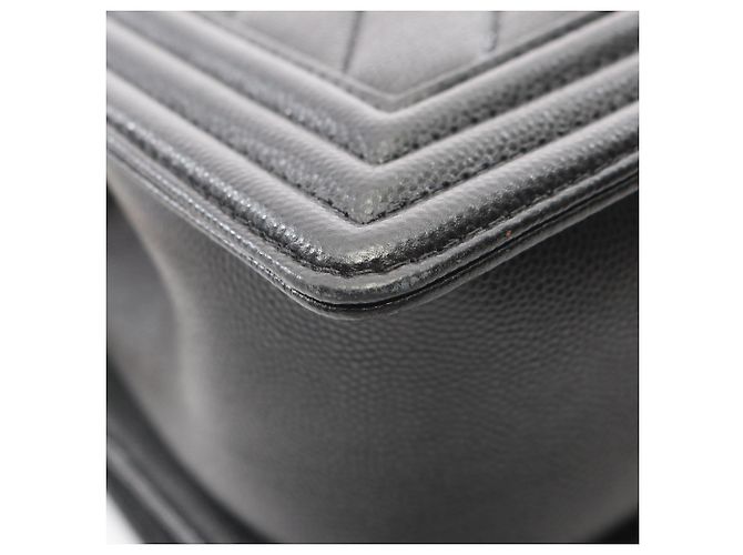 Borsa a tracolla Chanel Boy Chevron V-Stitch Nero - vista 9