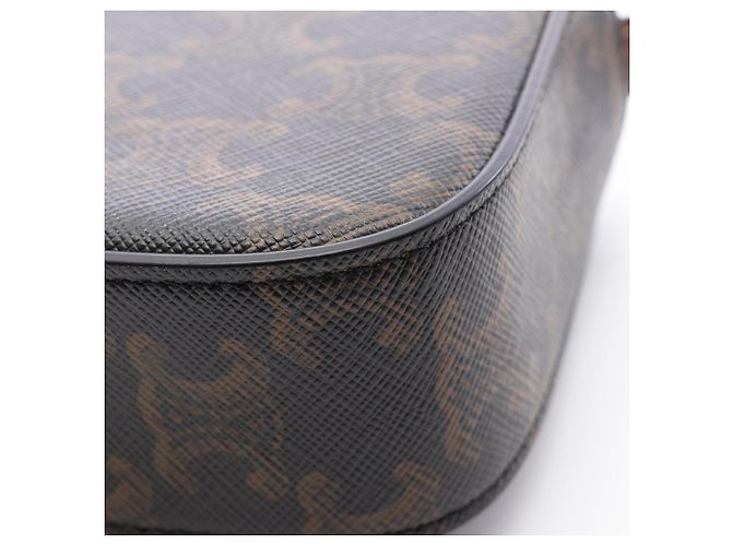 Céline Celine Mini Claude Triomphe Schultertasche Braun Schwarz - Ansicht 6