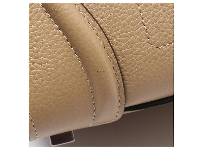 Céline Borsa a mano Celine Luggage Micro Shopper Beige - vista 7