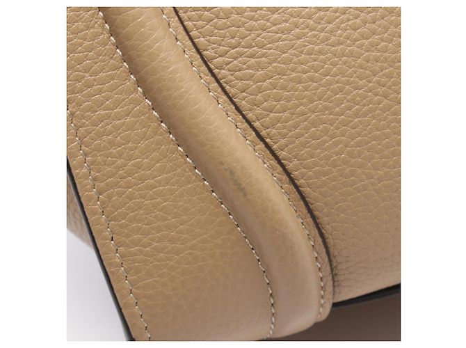 Céline Borsa a mano Celine Luggage Micro Shopper Beige - vista 8