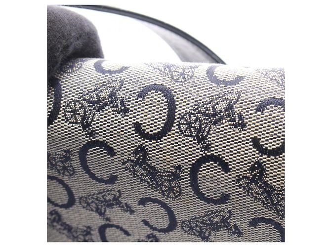 Céline Borsa a tracolla Celine C Macadam Carriage Hardware Marrone Blu navy - vista 10