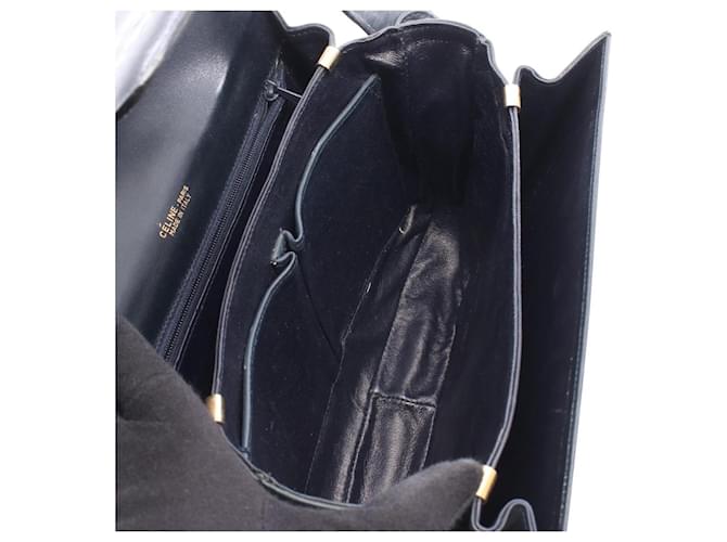 Céline Borsa a tracolla Celine C Macadam Carriage Hardware Marrone Blu navy - vista 3