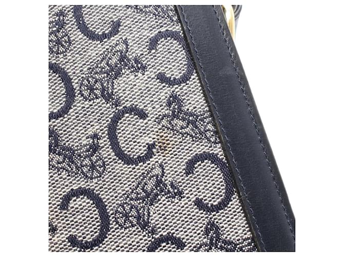 Céline Borsa a tracolla Celine C Macadam Carriage Hardware Marrone Blu navy - vista 6