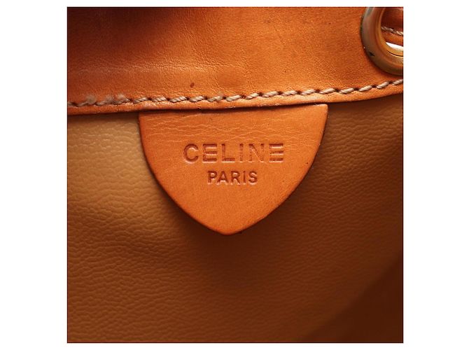 Céline Celine Macadam Schultertasche mit Kordelzug Braun Beige - Ansicht 4