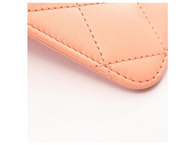 Borsa a tracolla 2-Way Chanel Matelassé in pelle d'agnello arancione - vista 8