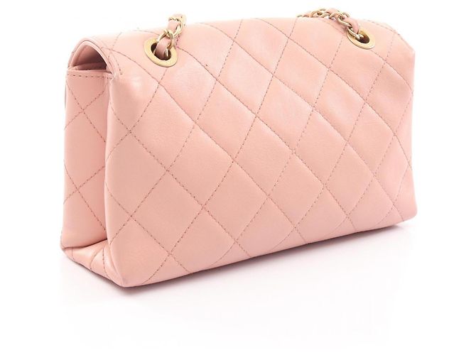Borsa a spalla Chanel Matelassé Logo Rosa - vista 2