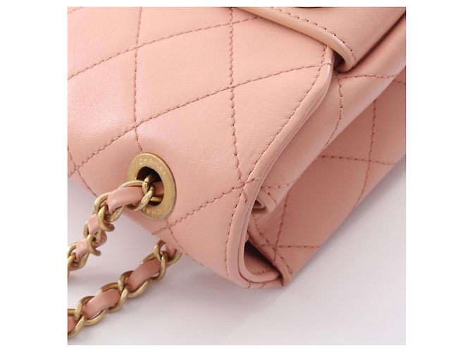 Borsa a spalla Chanel Matelassé Logo Rosa - vista 8