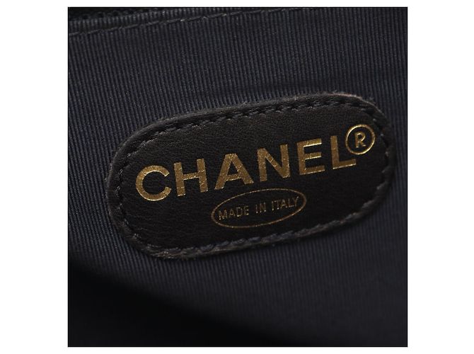 Borsa a mano Chanel in tela blu navy - vista 4