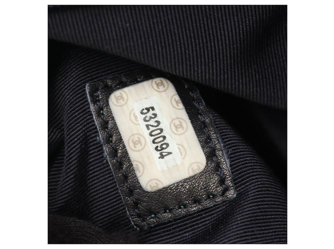 Borsa a mano Chanel in tela blu navy - vista 5