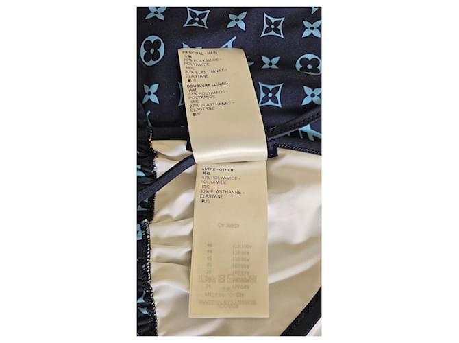 Conjunto de bikini Louis Vuitton Monogram Azul Azul oscuro - vista 4