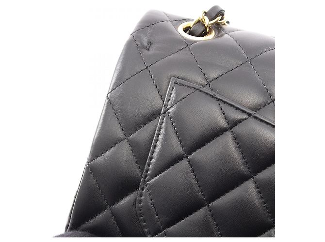 Borsa a tracolla Chanel Matelassé Double Flap Nero - vista 11
