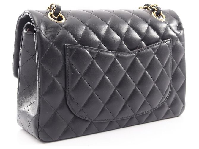 Borsa a tracolla Chanel Matelassé Double Flap Nero - vista 2