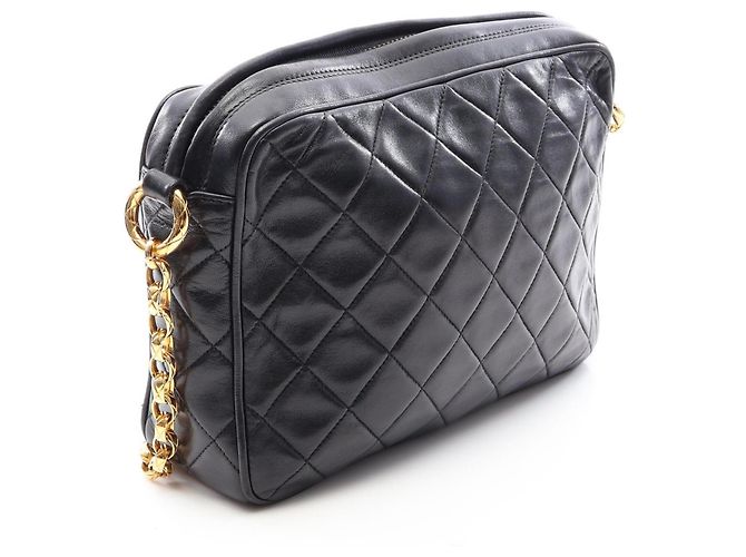 Borsa a tracolla Chanel Matelassé con frange e catena Nero - vista 2