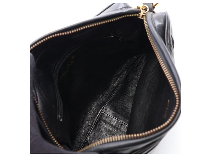 Borsa a tracolla Chanel Matelassé con frange e catena Nero - vista 3