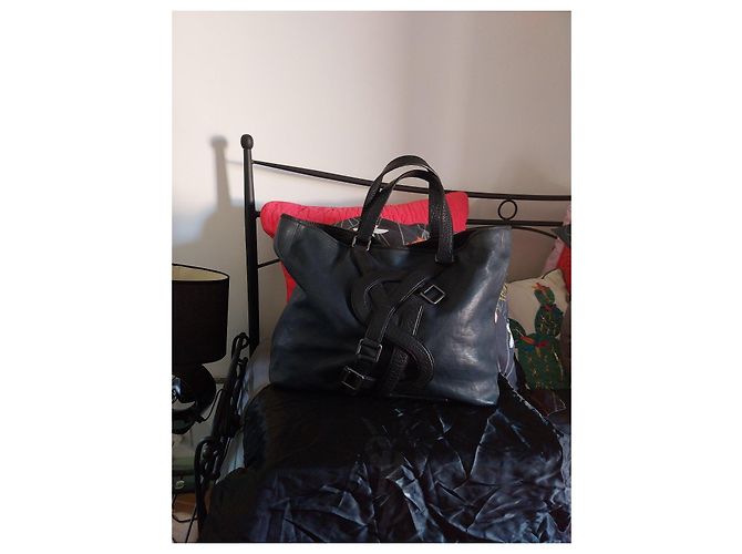 Yves Saint Laurent Handtasche Marineblau - Ansicht 4