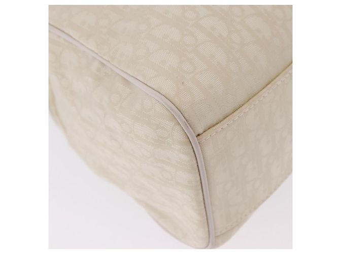 Borsa a mano Christian Dior Trotter Canvas Ivory Silver Auth 195788V Argento Crudo - vista 16