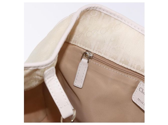 Borsa a mano Christian Dior Trotter Canvas Ivory Silver Auth 195788V Argento Crudo - vista 21