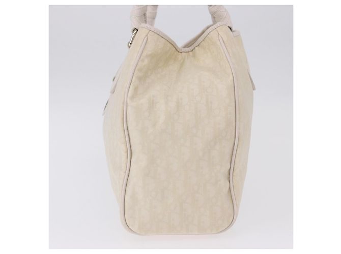 Borsa a mano Christian Dior Trotter Canvas Ivory Silver Auth 195788V Argento Crudo - vista 3