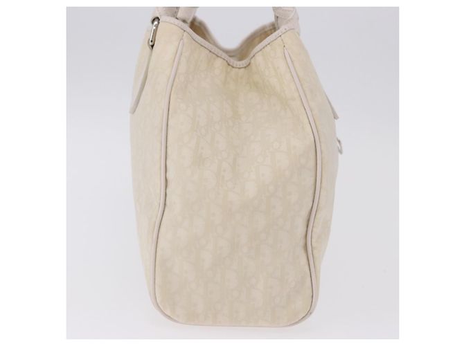 Borsa a mano Christian Dior Trotter Canvas Ivory Silver Auth 195788V Argento Crudo - vista 4