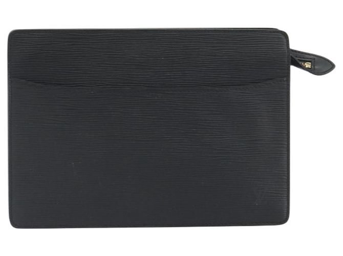 LOUIS VUITTON Epi Pochette Homme Clutch Bag Black M52522 LV Auth 194352 - vista 13