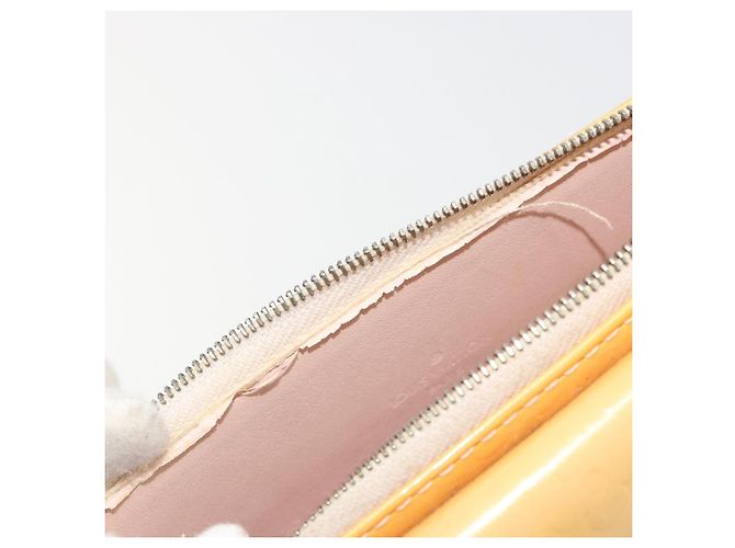 LOUIS VUITTON Monogram Vernis Motto Pouch Marshmallow Pink M91312 LV Auth 196217 - vista 10