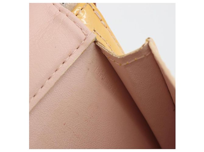 LOUIS VUITTON Monogram Vernis Motto Pouch Marshmallow Pink M91312 LV Auth 196217 - vista 12
