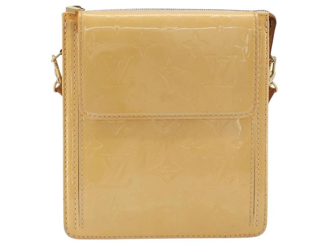 LOUIS VUITTON Monogram Vernis Motto Pouch Marshmallow Pink M91312 LV Auth 196217 - vista 13