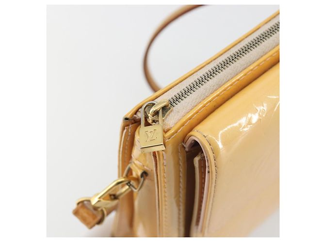 LOUIS VUITTON Monogram Vernis Motto Pouch Marshmallow Pink M91312 LV Auth 196217 - vista 18