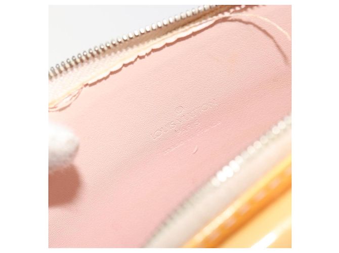 LOUIS VUITTON Monogram Vernis Motto Pouch Marshmallow Pink M91312 LV Auth 196217 - vista 19