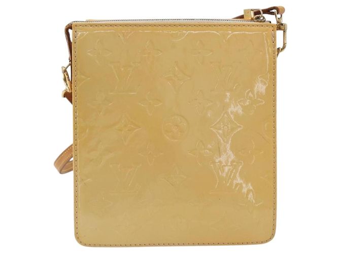 LOUIS VUITTON Monogram Vernis Motto Pouch Marshmallow Pink M91312 LV Auth 196217 - vista 2