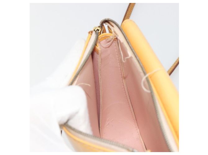 LOUIS VUITTON Monogram Vernis Motto Pouch Marshmallow Pink M91312 LV Auth 196217 - vista 20