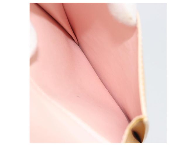 LOUIS VUITTON Monogram Vernis Motto Pouch Marshmallow Pink M91312 LV Auth 196217 - vista 22